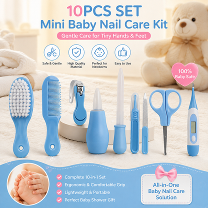 10 Pcs Mini Baby Nail Care Kit – Safe, Gentle & Complete Grooming Set for Newborns