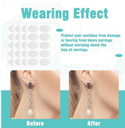 Earlobe Support Patches – Invisible Support for Heavy Earrings